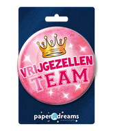 Button XL Vrijgezellen Team Vrouw